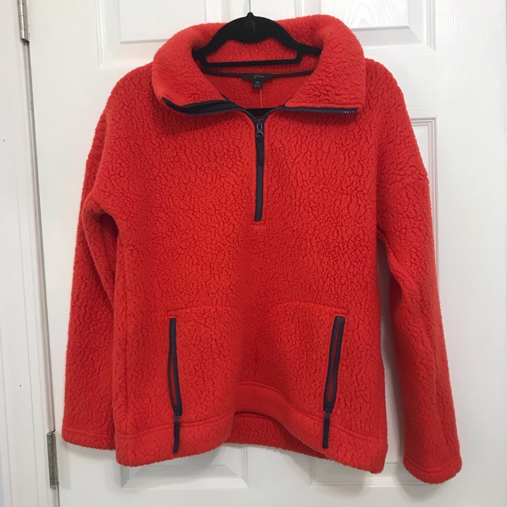 NWT J.crew Polartec fleece halfzip pullover jacket